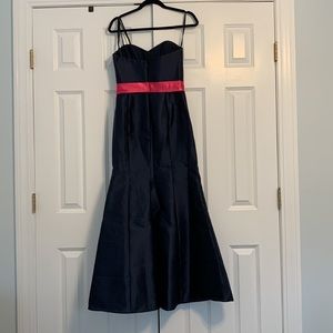 Elegant Black and Pink Evening Gown